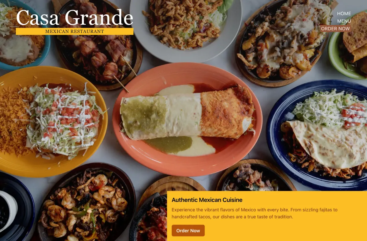 Casa Grande website homepage